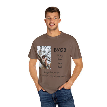 BYOB T-Shirt – “Bring Your Own Book” – Unisex Literary Design