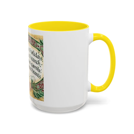 Blessed Be Your Holidays Coffee Mug — Holiday Celtic Greeting Accent Mug (11/15oz)