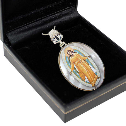 Chrysostom Silver Plated Mother of Pearl Silver Necklace - 43059-2