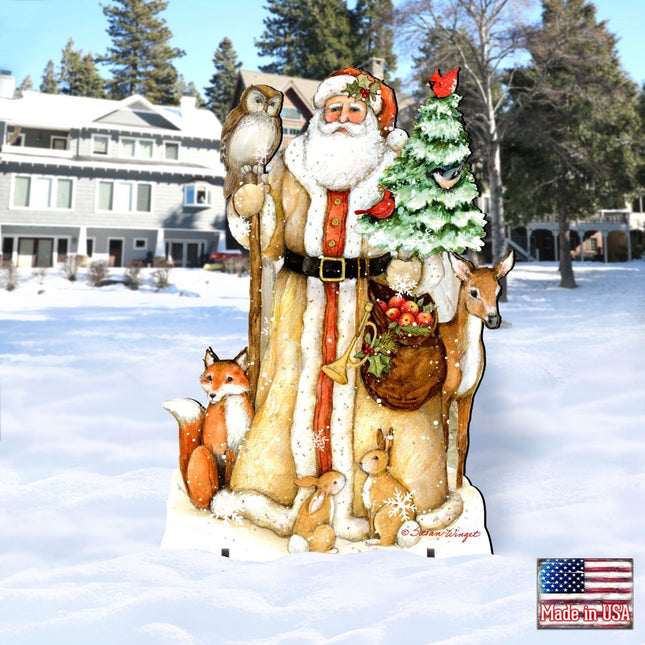 Ivory Santa Christmas Outdoor Decor by Susan Winget - Christmas Santa and Snowman Decor - 8471106F-SW-0