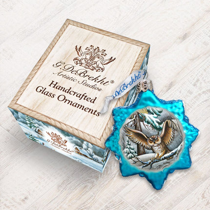 Owl Mercury Glass Ornament by G. DeBrekht - Wildlife Holiday Decor - 771046-2