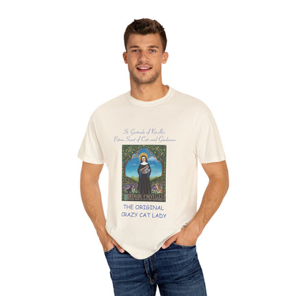 Saint Gertrude Cat Lady Tee – Unisex, Whimsical Design