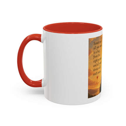 Sunshine Hug Coffee Mug — "Sometimes all you need is a hug..." Inspirational Ceramic Mug (11/15oz)