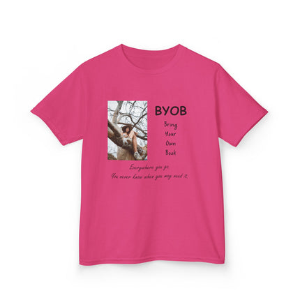 Kids BYOB Tee – “Bring Your Own Book” – Heavy Cotton T-Shirt