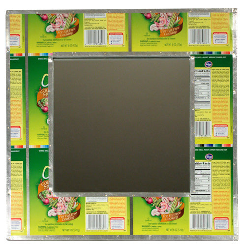 Recycled Metal Square Mirror - On Sale 37% Off-0
