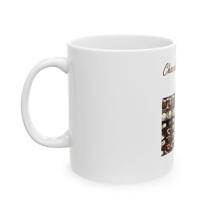 Chocolate Is Brain Fuel Mug — Gourmet Chocolate Photo Ceramic Coffee Cup (11oz/15oz)