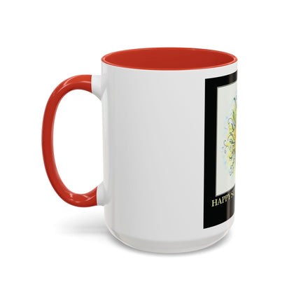 Happy Summer Solstice Coffee Mug — Sun Illustration Accent Mug (11/15oz)
