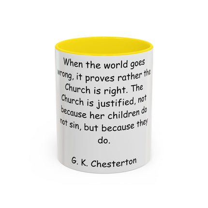 Inspirational Quote Coffee Mug - Chesterton Wisdom - 11oz Gift