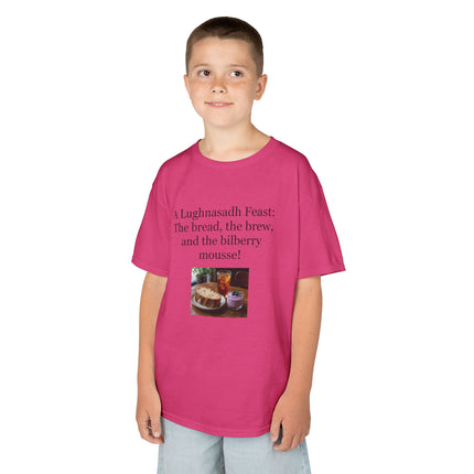 Lughnasadh  Kids Tee — “A Lughnasadh Feast: The bread, the brew, and the bilberry mousse!”