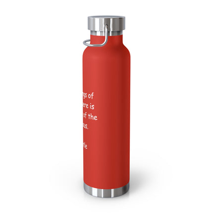Aristotle Quote Copper Vacuum Bottle — "In all things of nature, there is something of the marvelous" (22oz)