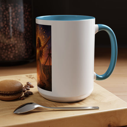 Mug — Pagan Bonfire Coffee Mug with Inspirational Beltane Quote