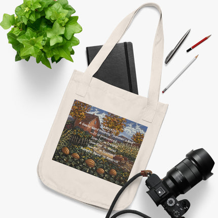 Samhain Organic Canvas Tote Bag - Eco-Friendly with Seasonal Design