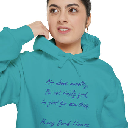 Hoodie – “Aim Above Morality” Inspirational Quote Pullover