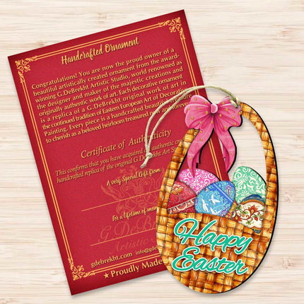Easter Basket Wooden Ornaments by G. DeBrekht - Easter Spring Decor - 8185309-3