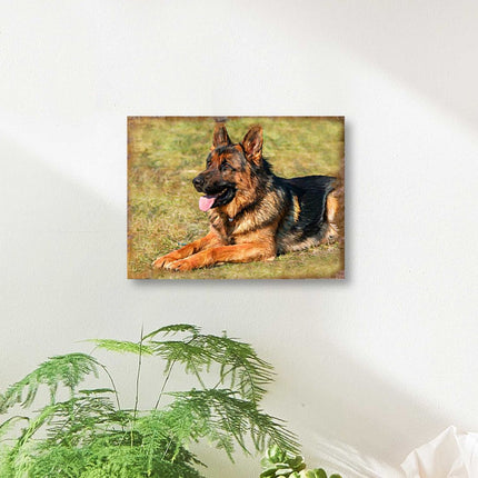 German Shepherd Art Wooden Wall Art by Nature Wonders - Pets Dog and Cats Decor - 95346B-3