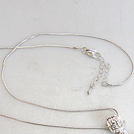 Silver Plated Mother of Pearl Necklace Jewelry - 43045-3