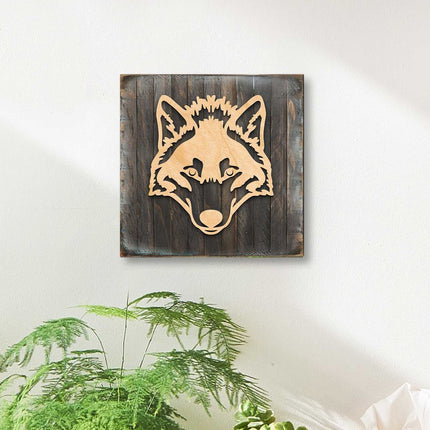 Celtic Wolf Art Wooden Wall Art by Celtic Art - Celtic Decor - 953165B-3