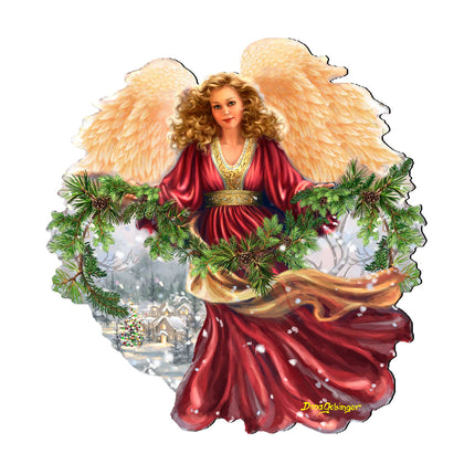 Snowfall Angel Holiday Door Decor by D. Gelsinger - Christmas Decor - 8461068H-DG-4