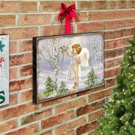 Little Winter Blessings Wooden Wall Art by D. Gelsinger - Nativity Holiday Decor - 95658B-1427-2
