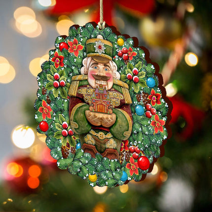 Nutcracker's Wreath Gift Wooden Ornaments by G. DeBrekht - Christmas Decor - 8185321-3