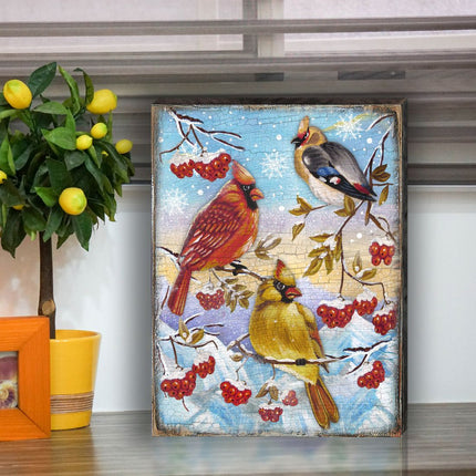 Cardinal Wood Art Wooden Wall Art by Nature Wonders - Nature Wildlife Decor - 95223B-3