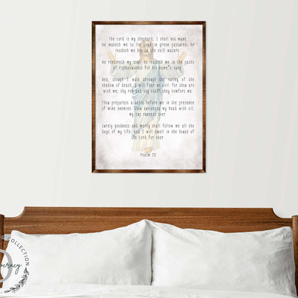 The Lord Is My Shepherd - Wooden Kitchen Blessing - PSALM 23 - Contemporary Decor - Religious Wall Art - Nursery Wall Art - 310334-2