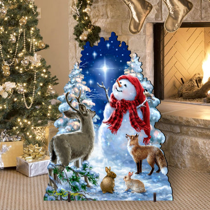 Heaven Wildlife Snowman Frosty Friends Outdoor by D. Gelsinger - Christmas Decor - 8461049F-1801-1