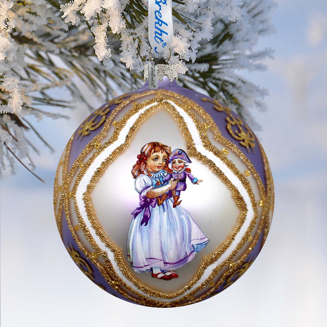 Clara Ball Glass Ornament, Santa & Christmas Decor - 73741-2 by G. DeBrekht-0