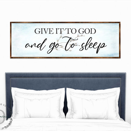 Give It to God - Wooden Religious Decor - Christian Art - Contemporary Sign - Living Room Decor - Farmhouse Decor - Inspirational Wall Art - 310317-4