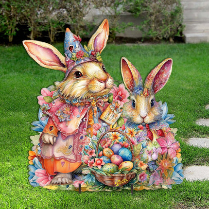 Easter Sweet Couple Easter Yard Sign by G. DeBrekht - Easter Spring Decor - 8652768F-4