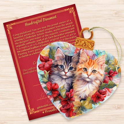 Cute Kittens Wooden Ornaments by G. Debrekht Pets Decor - 8611091-4