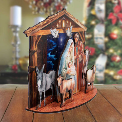 Classic Holy Family Nativity Scene Decorative Village Set by G. Debrekht Nativity Holiday Decor - 852766-1