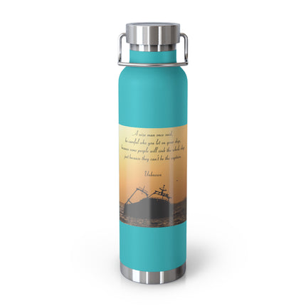 Inspirational Copper Vacuum Insulated Bottle | 22oz Travel Mug for Adventure Lovers