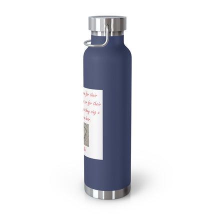 22oz Copper Insulated Bottle – Heart Design Gift Idea