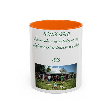Flower Child Accent Coffee Mug - 11 oz Inspirational Gift