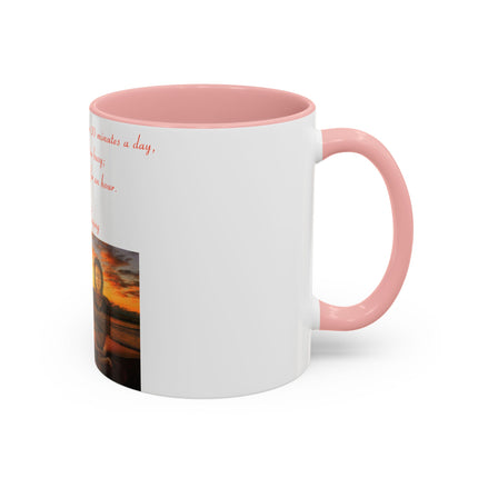 Zen Quote Accent Mug – 11oz Ceramic Cup for Meditation Lovers