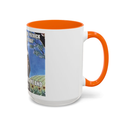 Saint with Cats Coffee Mug – "No One Remembers Me and My Cats" Accent Mug