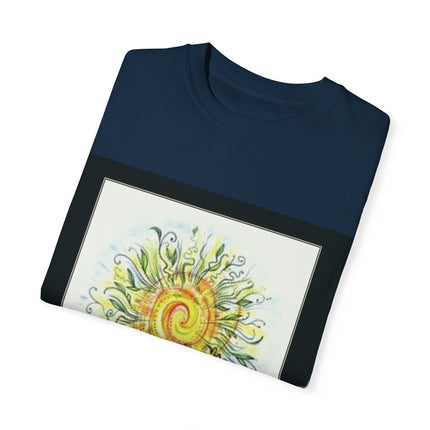 Summer Solstice Tee – Unisex Garment-Dyed Shirt with Sun Design