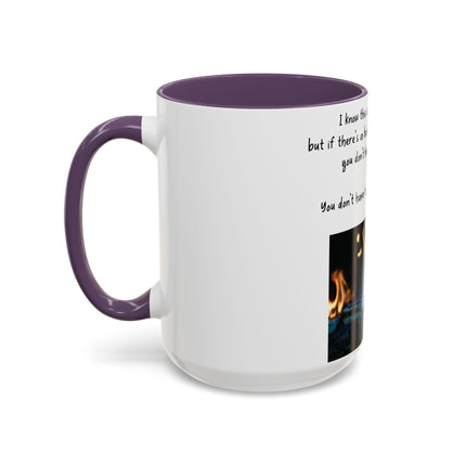 Inspirational Reading Mug – 15oz Ceramic | Burning Book Graphic