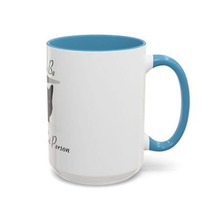Proud to Be a Crazy Cat Person Accent Coffee Mug – Black Cat Lover Gift (11/15oz)