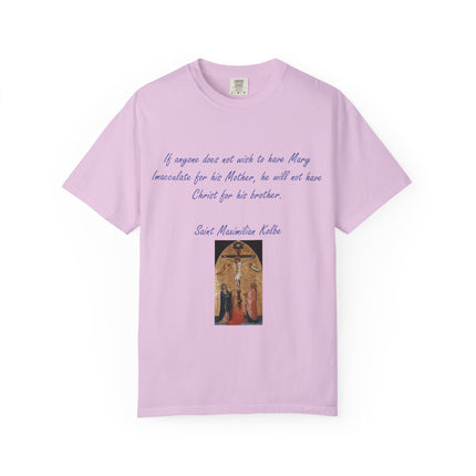 Saint Maximilian Kolbe Inspirational T-Shirt - Unisex Garment-Dyed Tee