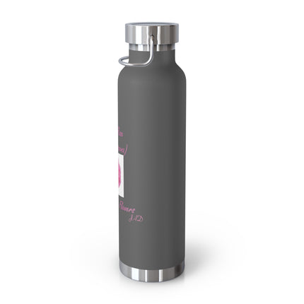 Damask Rose Insulated Bottle - 22oz - Floral Design - Perfect for Nature Lovers