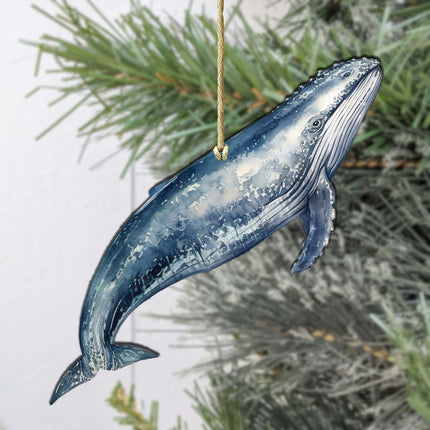 Alaskan Humpback Whale Wooden Ornaments by G.Debrekht - Wildlife Holiday Decor - 8710103-2-1