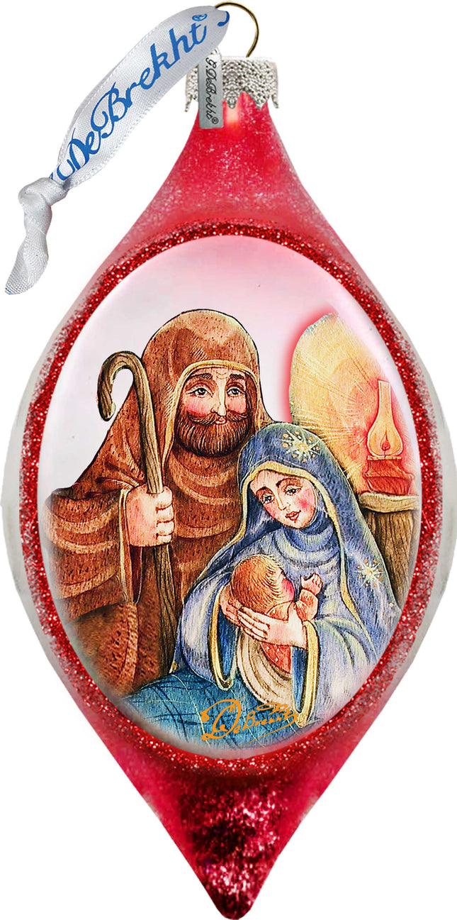 Nativity Red Drop Glass Ornament by G. DeBrekht - Nativity Holiday Decor - 757-021R-0