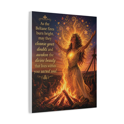 Beltane Fire Canvas Print — Inspirational Pagan Wall Art