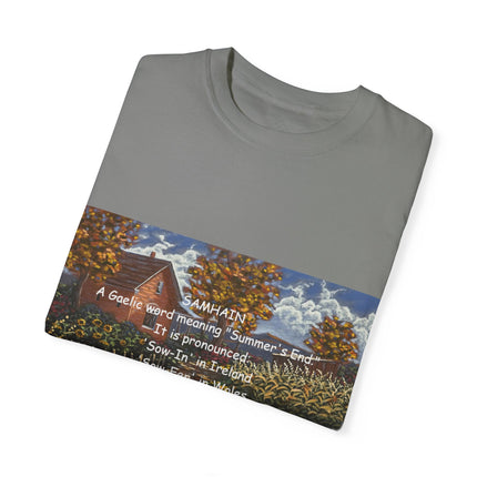 Samhain Tee – Unisex Garment-Dyed Shirt with Pumpkin Spice Wit