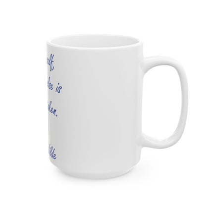Inspirational Ceramic Mug – “Be Yourself” Quote, 15oz Gift
