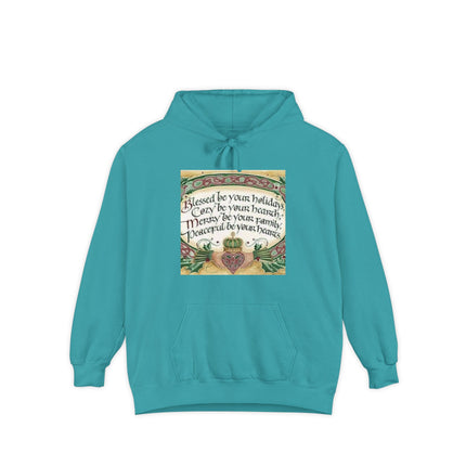 Celtic Holiday Hoodie — "Blessed be your holidays" Cozy Family Christmas Sweatshirt