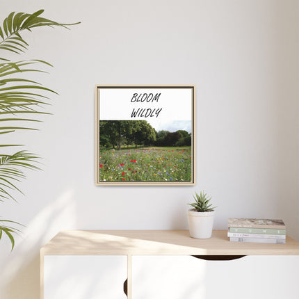 Bloom Wildly Framed Canvas Print — Wildflower Meadow Wall Art