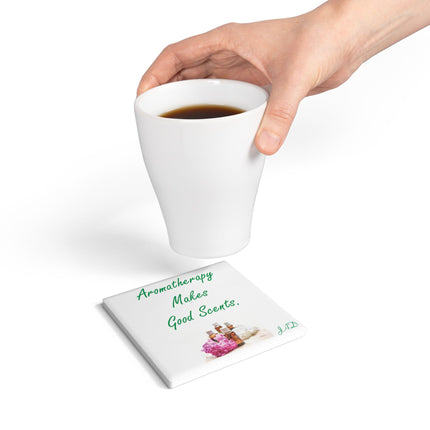 Aromatherapy Ceramic Coaster - Good Scents Decorative Coaster